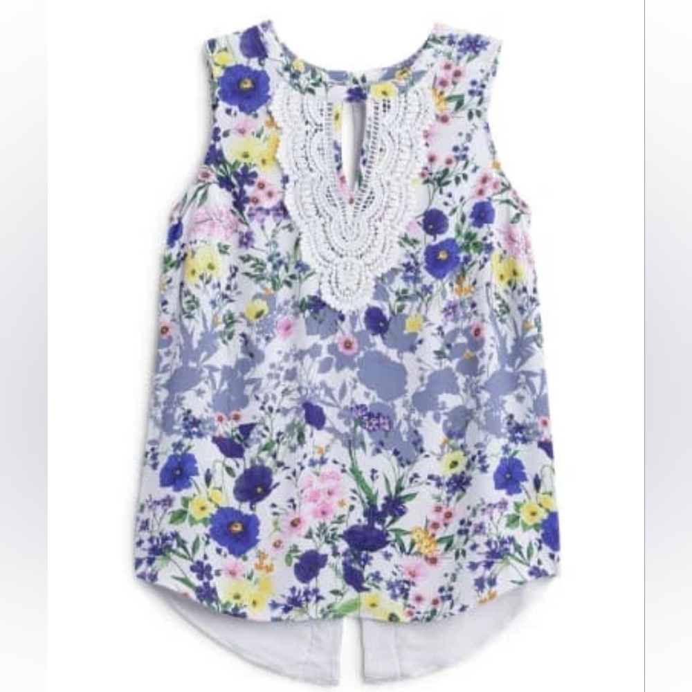 Daniel Rainn Quin Keyhole Crochet Top - Size Large